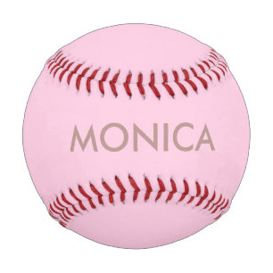 Balle De Baseball Nom personnalisé rose féminin