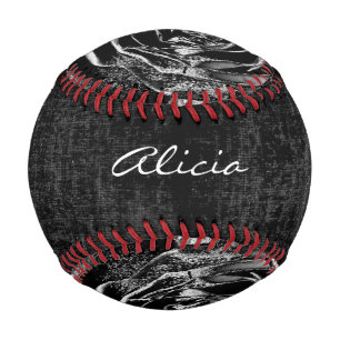 Balle De Baseball Nom: Photographie florale Rose de couleur noire