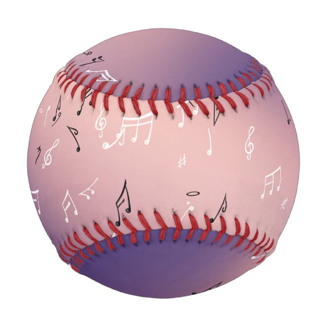 Balle De Baseball Notes musicales Lavender Moon Baseball (Dos)