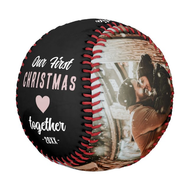 Balle De Baseball Notre Premier Noël Ensemble 2 Photos (Angle)