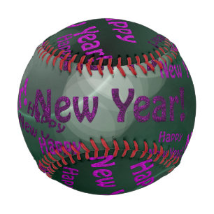 Balle De Baseball nouvelle année heureuse
