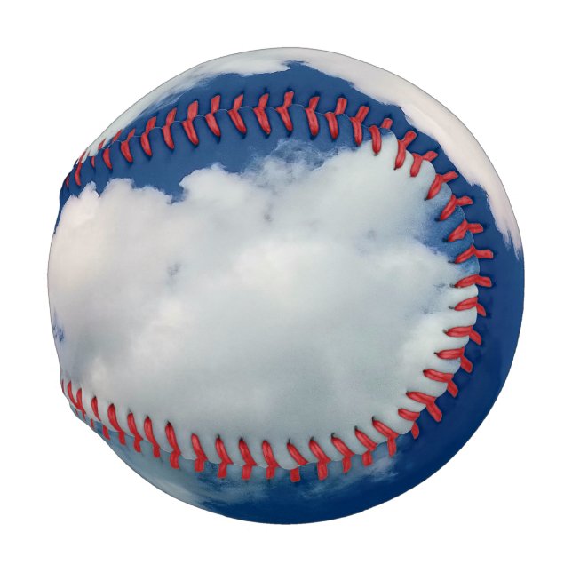 Balle De Baseball Nuages blancs doux (Devant Droite)