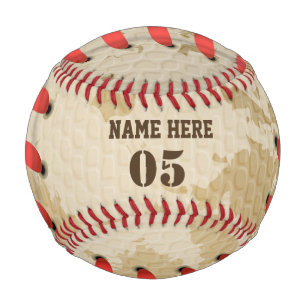 Balle De Baseball Numéro de base-ball Vintage personnalisé Rétro