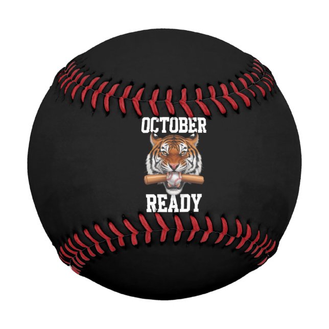 Balle De Baseball Octobre Prêt pour le baseball Tiger Ready 2024 (Devant)