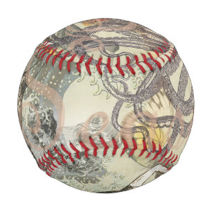 Balle De Baseball Octopus Beach Antique Côte Steampunk
