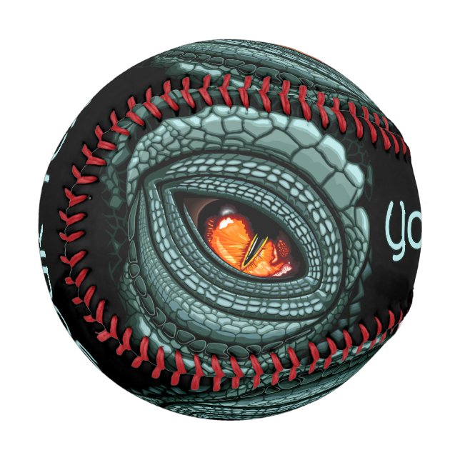 Balle De Baseball Œil de prédateur reptile primitif (Devant Gauche)