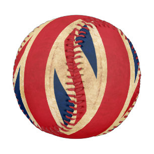 Balle De Baseball Old Vintage Grunge United Kingdom Flag Union