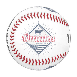 Balle De Baseball Omaha City Nebraska États-Unis Vintage USA
