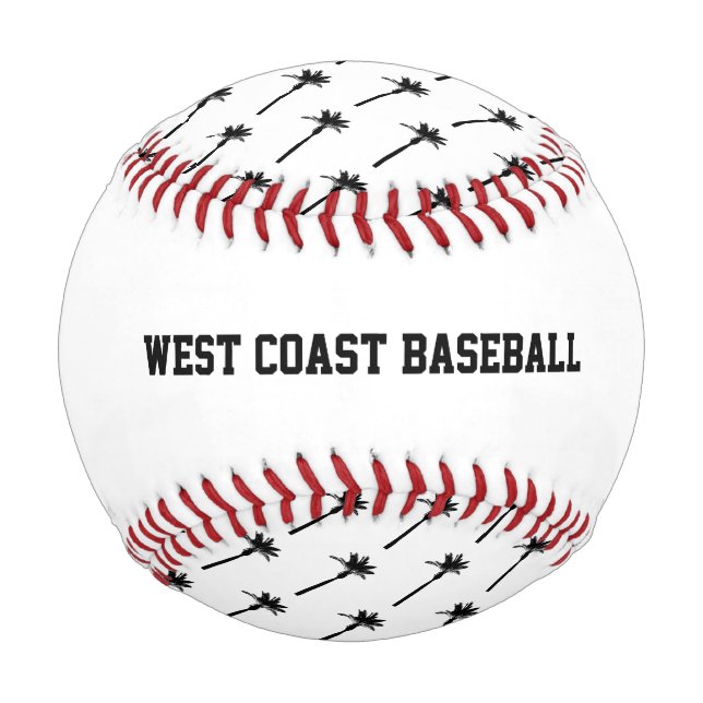 Balle De Baseball Palm Tree Silhouette Côtière Voyage Chic Amusement (Devant)