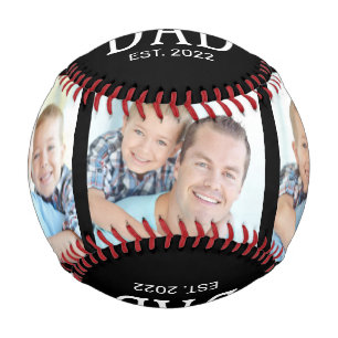 Balle De Baseball Papa a établi 3 Photo Noir