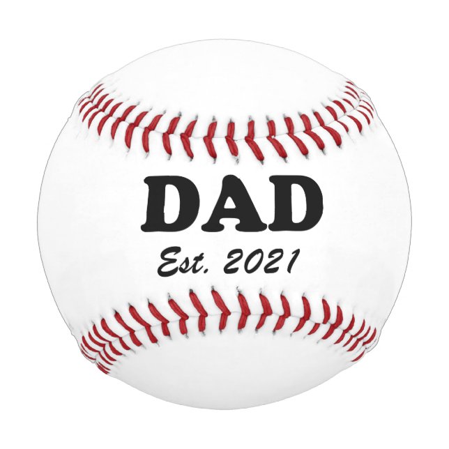 Balle De Baseball Papa date établie personnalisée moderne personnali (Devant)