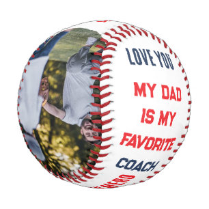 BALLE DE BASEBALL PAPA EST MON ENTRAÎNEUR PRÉFÉRÉ