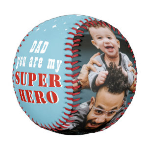 Balle De Baseball Papa mon Superhéros Fête des Pères 2 Photo Basebal