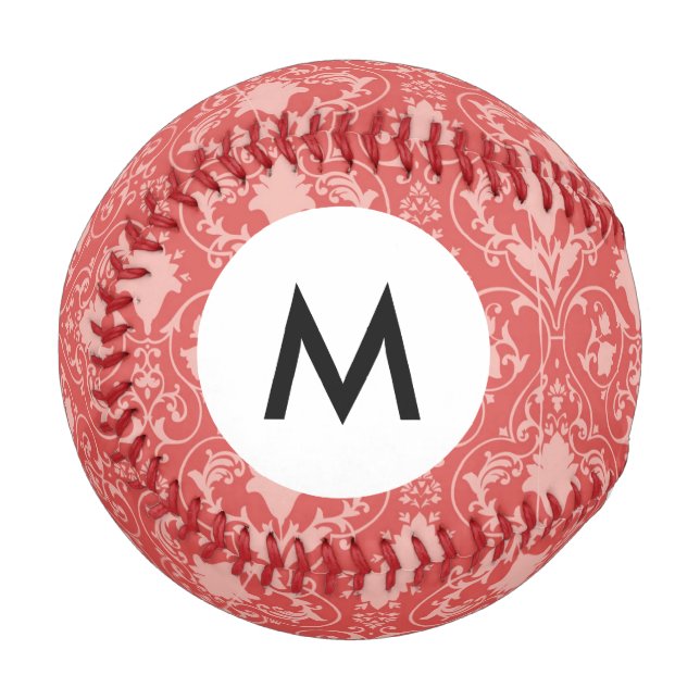 Balle De Baseball Papier peint Monogram Antique scroll (Devant Gauche)