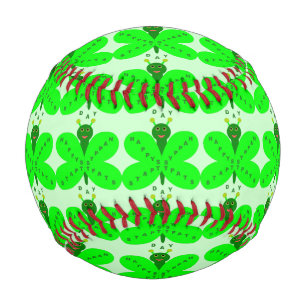 Balle De Baseball Papillon de baseball de la Saint-Patrick