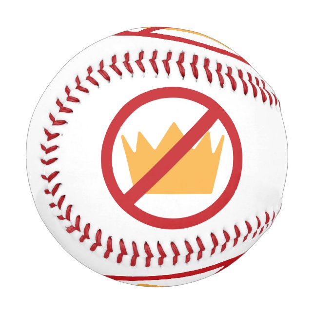 Balle De Baseball PAS DE ROIS ! Anti-Trump White (Devant Gauche)