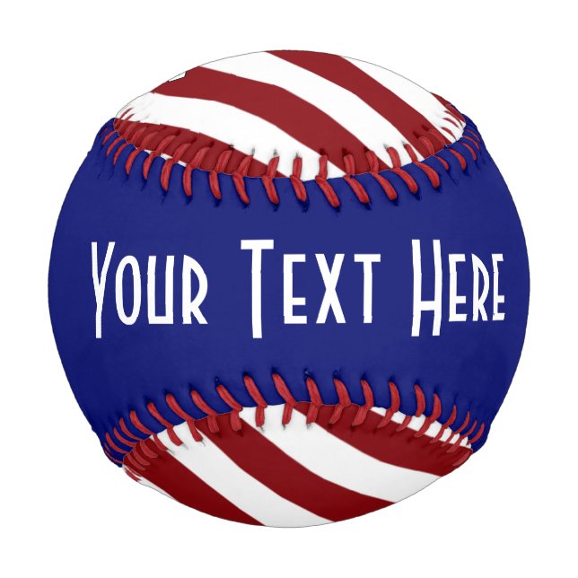 Balle De Baseball Patriotique Custom Baseball HAMbyWG (Devant)