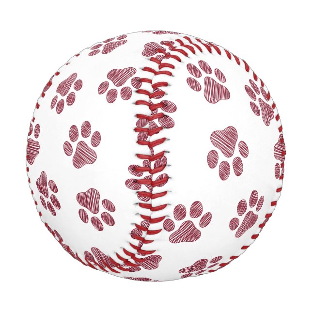 Balle De Baseball Patrouilles de Doodle, Paws de Chien, Paws De Bour (Angle)