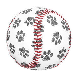 Balle De Baseball Patrouilles de Doodle, Paws de Chien, Paws Noirs