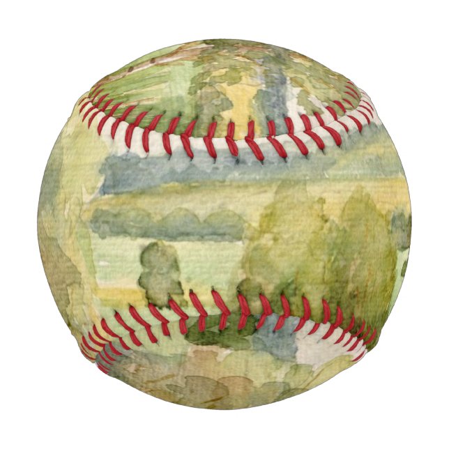 Balle De Baseball Paysage aquarelle (Devant)