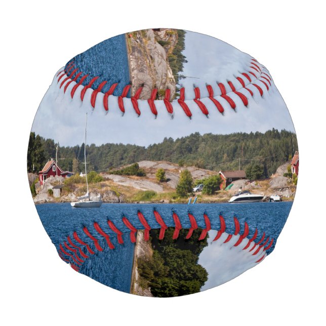 Balle De Baseball Paysage côtier idyllique (Dos)