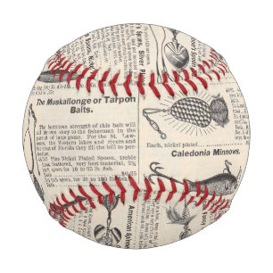 Balle De Baseball Pêche vintage leures : pêcheur d'antiquité des ann