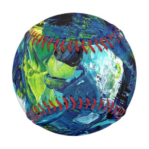 Balle De Baseball Peinture acrylique abstraite en bleu