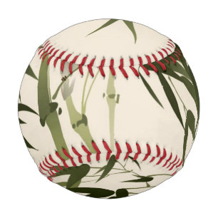 Balle De Baseball Peinture de style oriental, branches de bambou