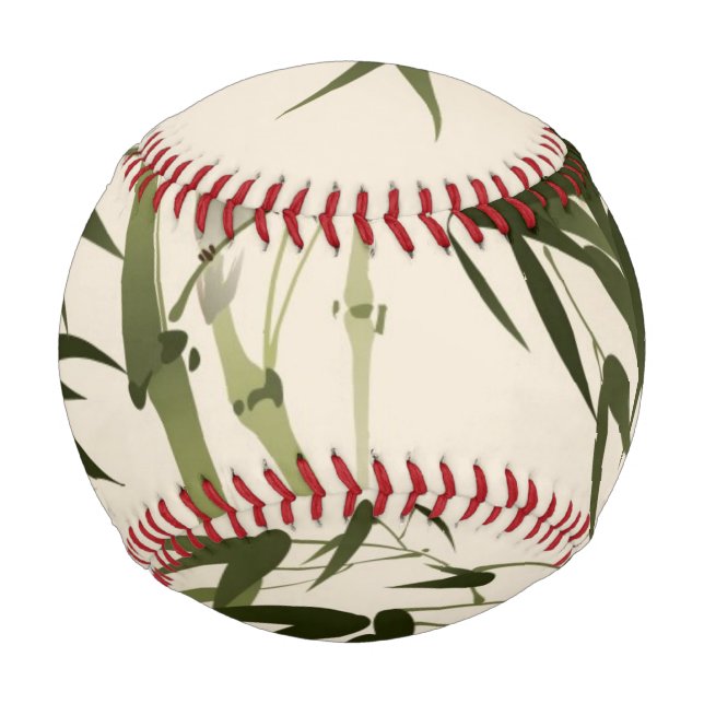 Balle De Baseball Peinture de style oriental, branches de bambou (Devant)