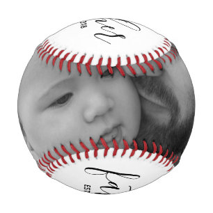 Balle De Baseball Père Noir Etablissez l'Année avec le Coeur Rouge