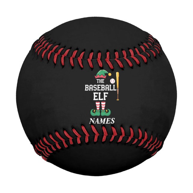 Balle De Baseball Personalized Name Baseball Elf Family Matching  (Devant)