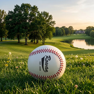 Balle De Baseball Personalized Player's Name And Number