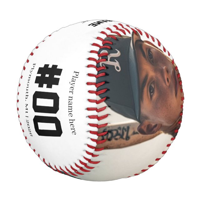 Balle De Baseball Personalized Senior Night Party Players Keepsake (Angle)