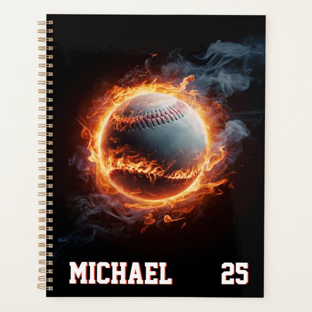 Balle de baseball personnalisée avec numéro et nom (Devant)