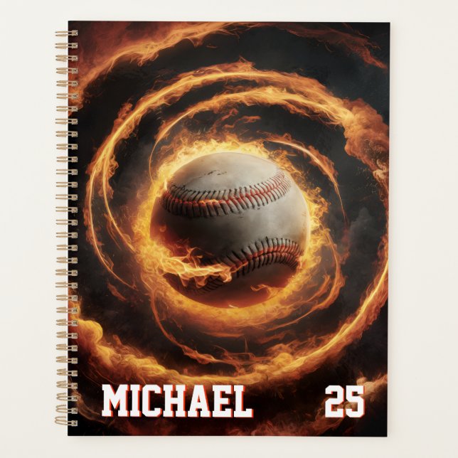 Balle de Baseball Personnalisée avec Numéro et Nom (Devant)