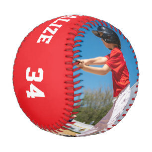 Balle De Baseball Personnaliser rouge Baseball blanc