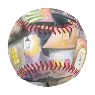 Balle De Baseball Petite ville la nuit