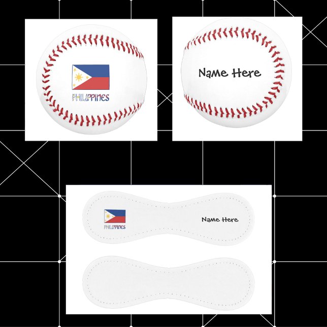 Balle De Baseball Philippines and Filipino Flag Personalized  (Créateur téléchargé)