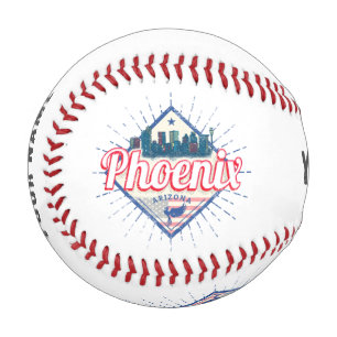 Balle De Baseball Phoenix Arizona États-Unis Skyline Vintage USA