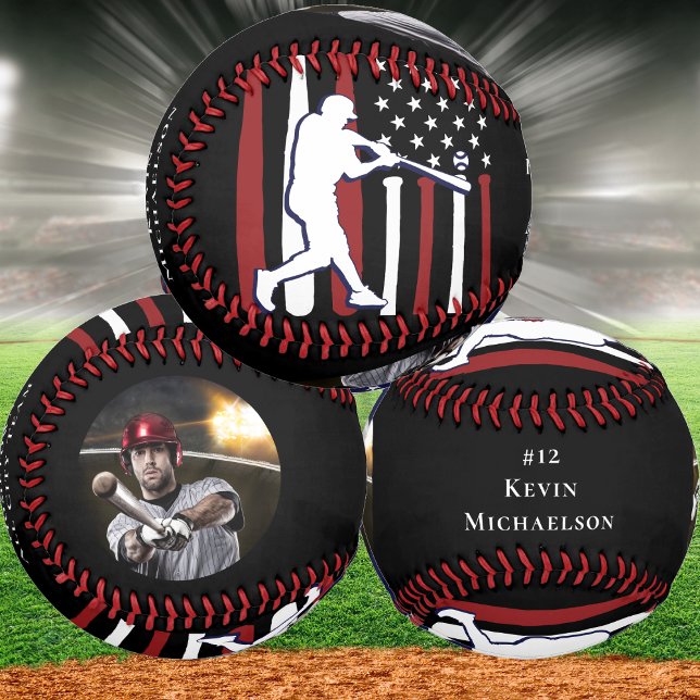 Balle De Baseball Photo du joueur de baseball personnalisé (Hit it out of the park with this custom baseball. Perfect for your favorite player or coach. )