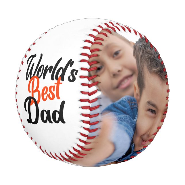 Balle De Baseball Photo personnalisée Baseball personnalisé #fatherd (Angle)