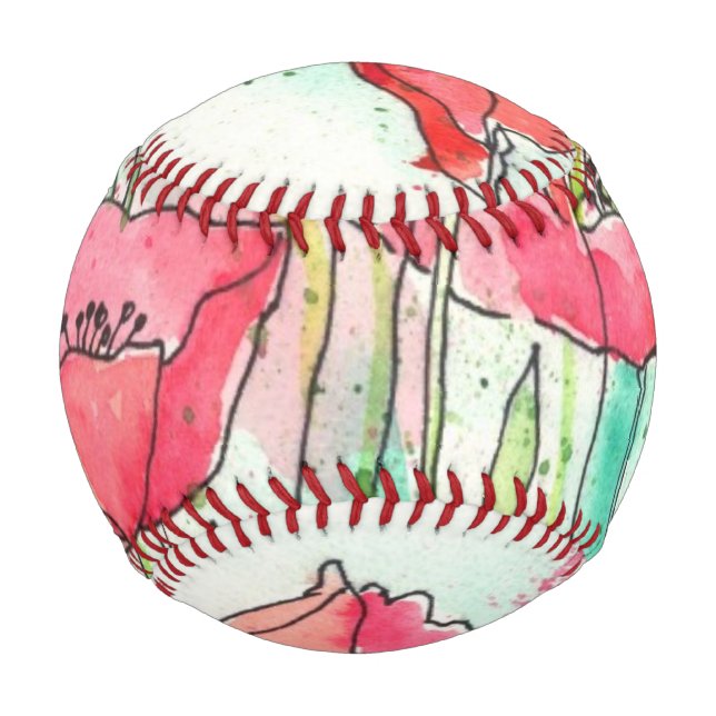 Balle De Baseball Photos peintes à l'aquarelle (Devant)