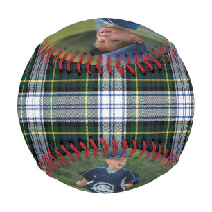 Balle De Baseball Plaid 2 Photos Vert Blanc Chèque Gordon Tartan