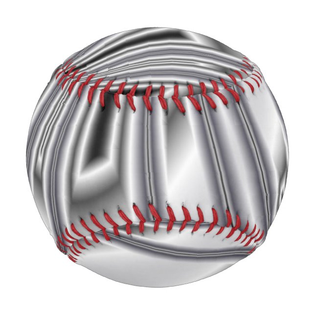 Balle De Baseball Plaque en argent (Devant)