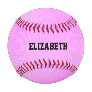Balle De Baseball Points blancs motif rose