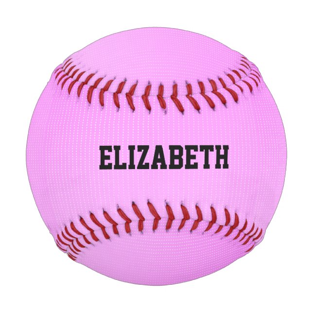 Balle De Baseball Points blancs motif rose (Devant)
