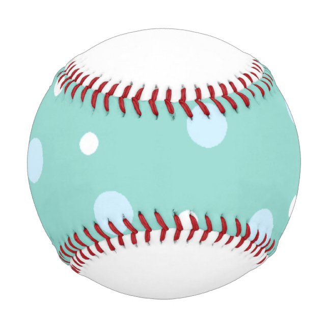Balle De Baseball Points polka avec nom (Devant)