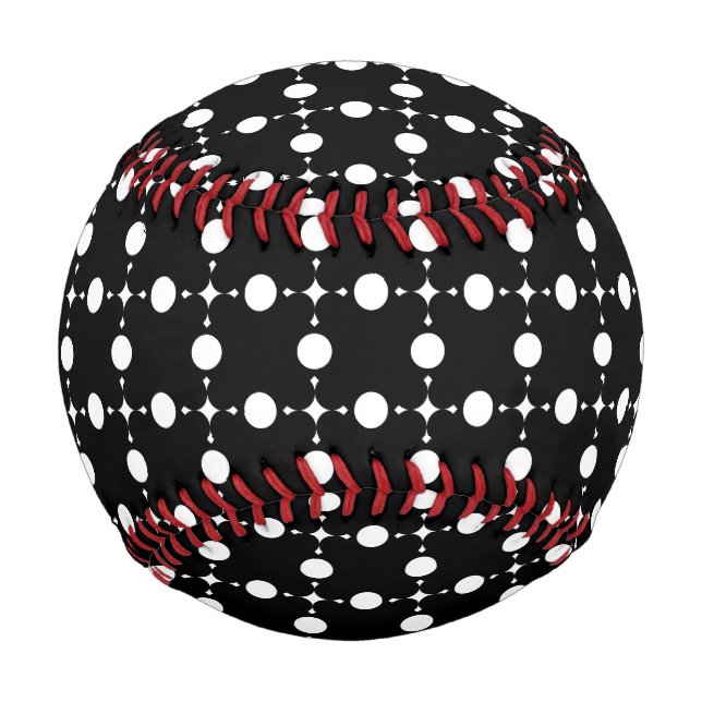 Balle De Baseball Pois blancs, Motif à points Polka, points, pointil (Dos)
