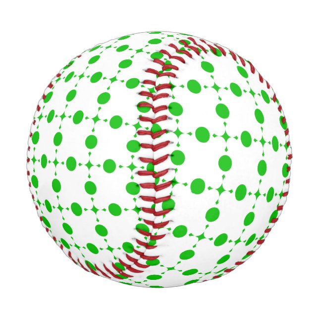 Balle De Baseball Pois verts, Motif à points Polka, points, pointill (Angle)