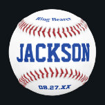 Balle De Baseball Porte-anneau personnalisé Proposition Ours-anneau<br><div class="desc">Proposition du porteur de bague cadeau de l'ours de bague personnalisée</div>